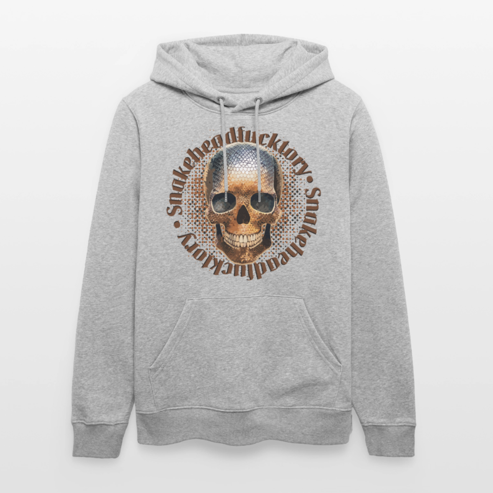 Snake Skull Design – Unisex Bio-Hoodie - Grau meliert