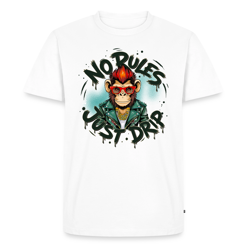 Monkey No Rules Design – Männer Premium T-Shirt - Weiß