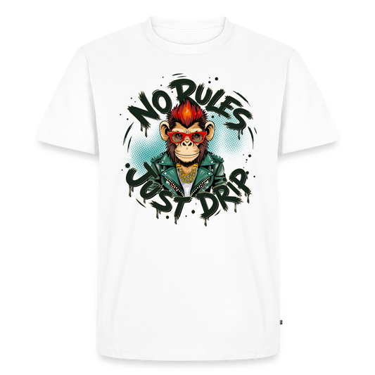 Monkey No Rules Design – Männer Premium T-Shirt - Weiß