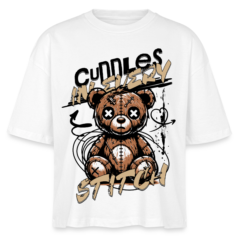 Bear Design – Frauen Boxy Bio-T-Shirt - Weiß