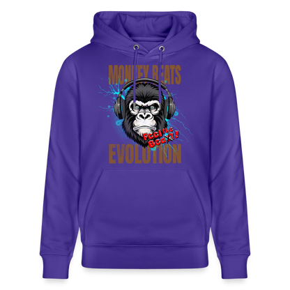 Monkey Beats Design – Unisex Bio-Hoodie - Purple Love 