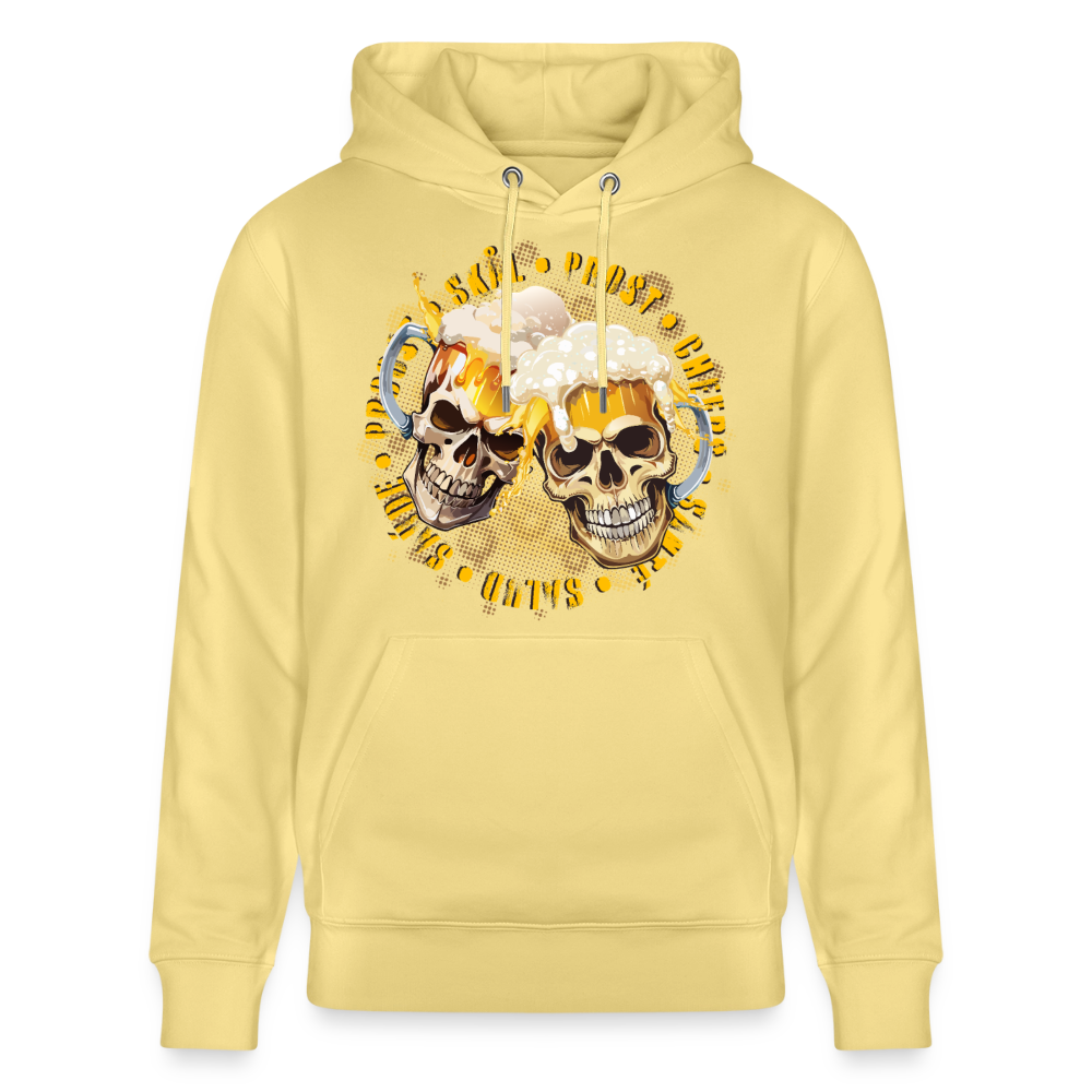 Party Skull Design – Unisex Bio-Hoodie - Gelb Viva 
