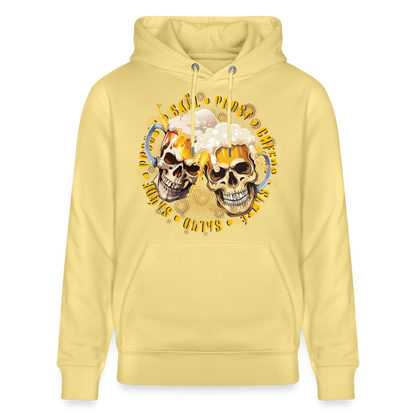 Party Skull Design – Unisex Bio-Hoodie - Gelb Viva 