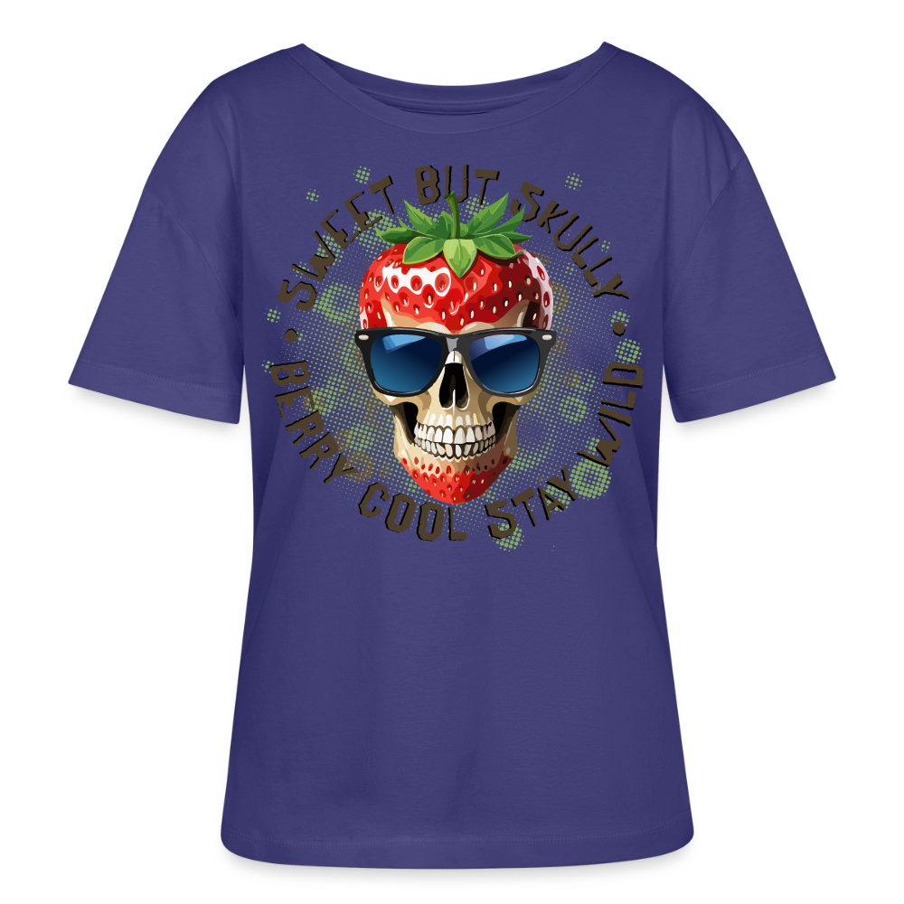 Strawberry Skull Design – Rundhals Frauen Bio-T-Shirt - Dämmerung