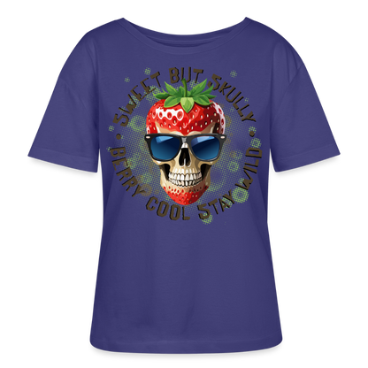 Strawberry Skull Design – Rundhals Frauen Bio-T-Shirt - Dämmerung