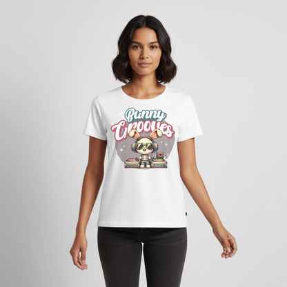 Bunny Grooves Design – Frauen Premium T-Shirt - Weiß