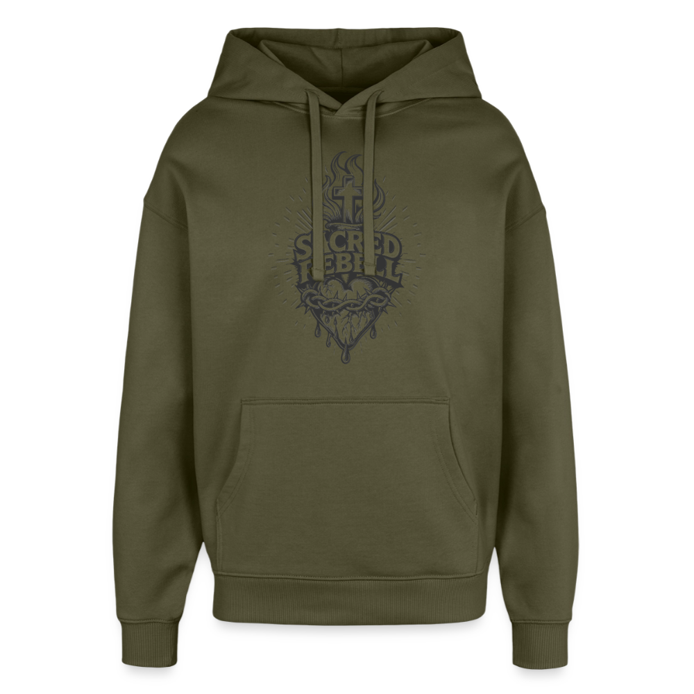Sacred Rebell Design – Oversized Unisex Hoodie - Khaki