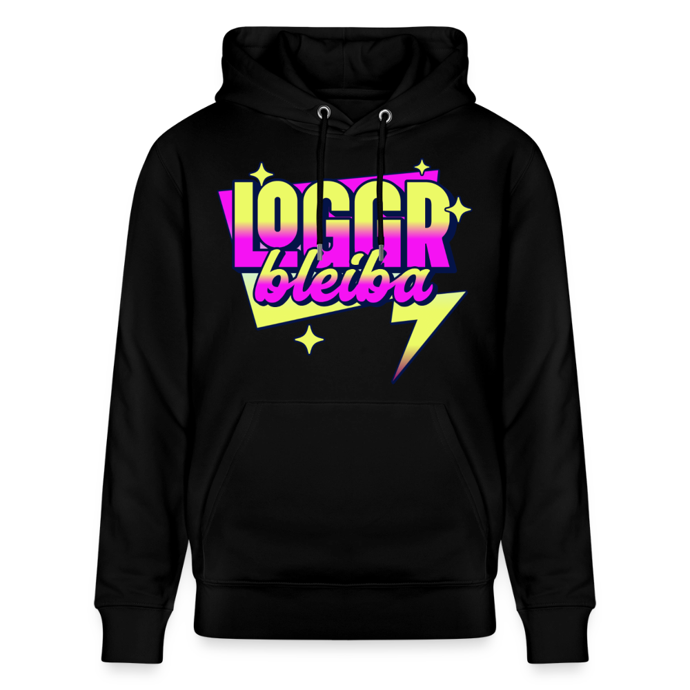 Logo bleibt Design – Unisex Bio-Hoodie - Schwarz