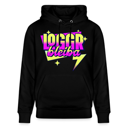 Logo bleibt Design – Unisex Bio-Hoodie - Schwarz