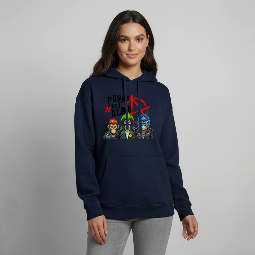 Punks Not Dead Design – Oversized Unisex Hoodie - Navy