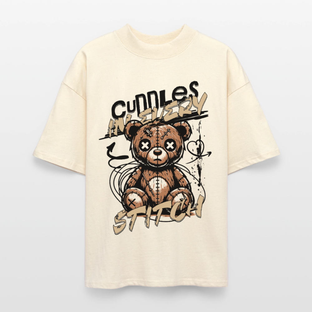 Bear Design – Oversized Unisex Bio T-Shirt - Natur