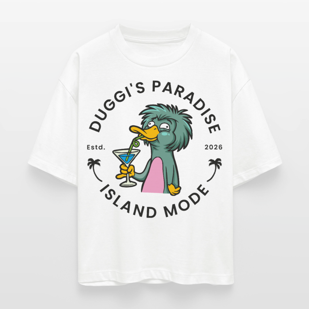 Nuggis Paradise Design – Frauen Boxy Bio-T-Shirt - Weiß
