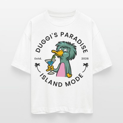 Nuggis Paradise Design – Frauen Boxy Bio-T-Shirt - Weiß
