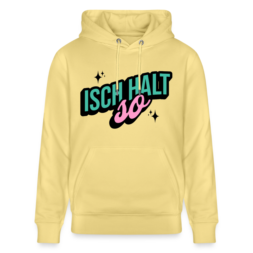 Isch halt so Design – Unisex Bio-Hoodie - Gelb Viva 
