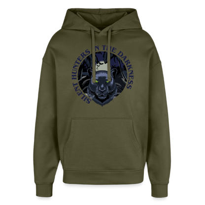 Silent Hunter Design – Oversized Unisex Hoodie - Khaki