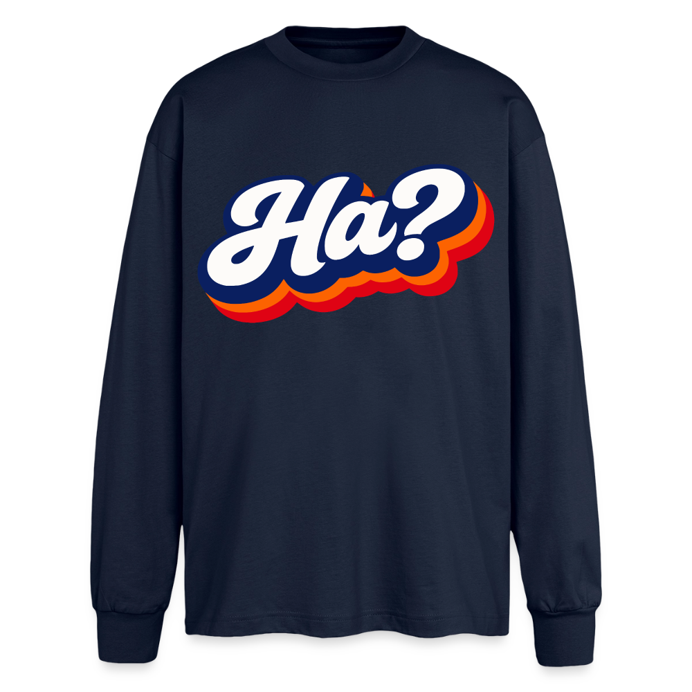 Ha? Design – Oversized Langarmshirt - Navy