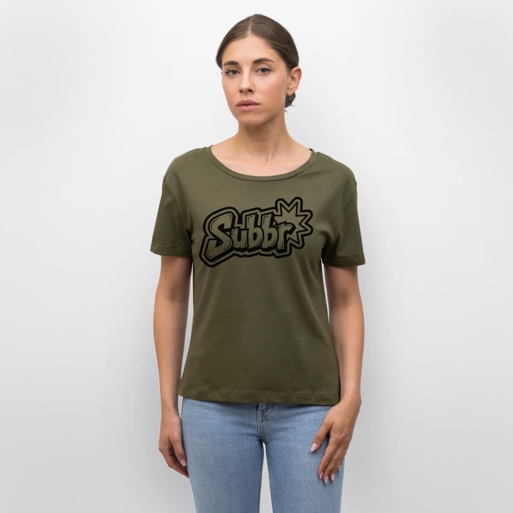 Subbr Design – Rundhals Frauen Bio-T-Shirt - Khaki