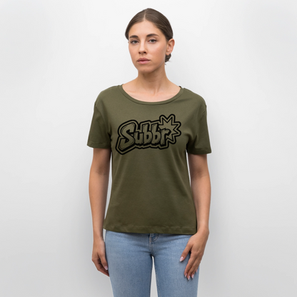 Subbr Design – Rundhals Frauen Bio-T-Shirt - Khaki