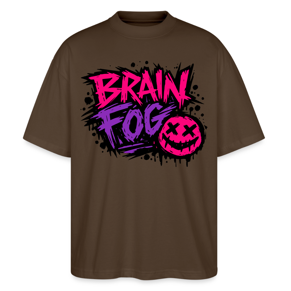 Brain Fog Design – Oversized Unisex Bio T-Shirt - Dunkelbraun