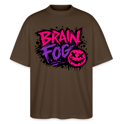 Brain Fog Design – Oversized Unisex Bio T-Shirt - Dunkelbraun