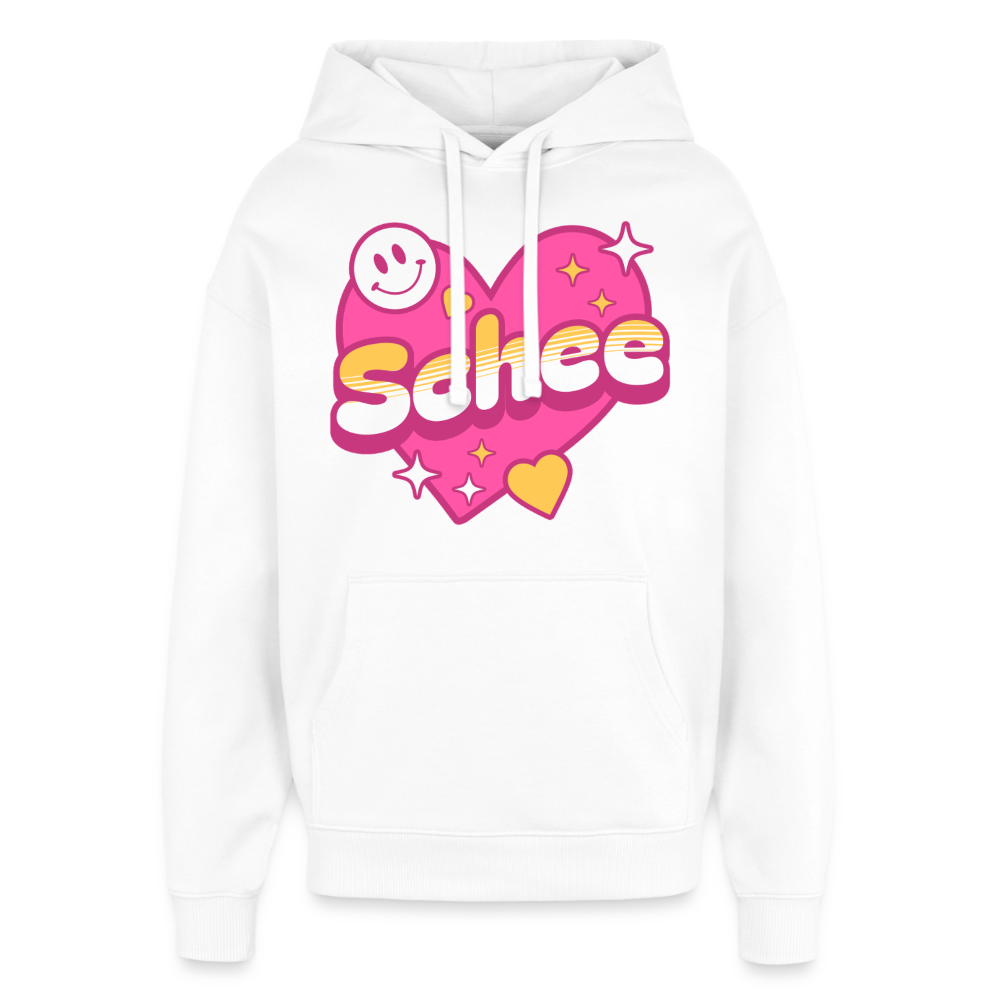 Schnee Design – Oversized Unisex Hoodie - Weiß