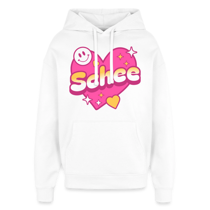 Schnee Design – Oversized Unisex Hoodie - Weiß