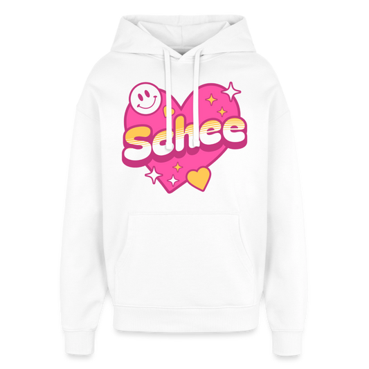 Schnee Design – Oversized Unisex Hoodie - Weiß