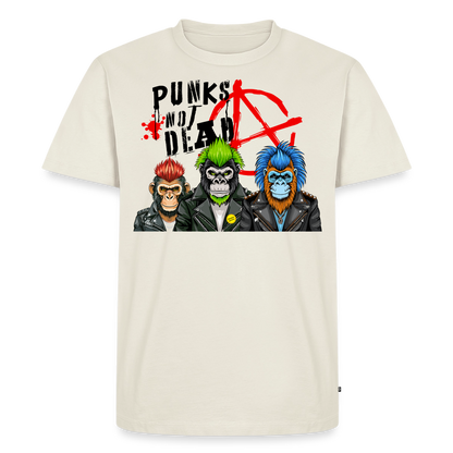 Punks Not Dead Design – Männer Premium T-Shirt - Naturweiß