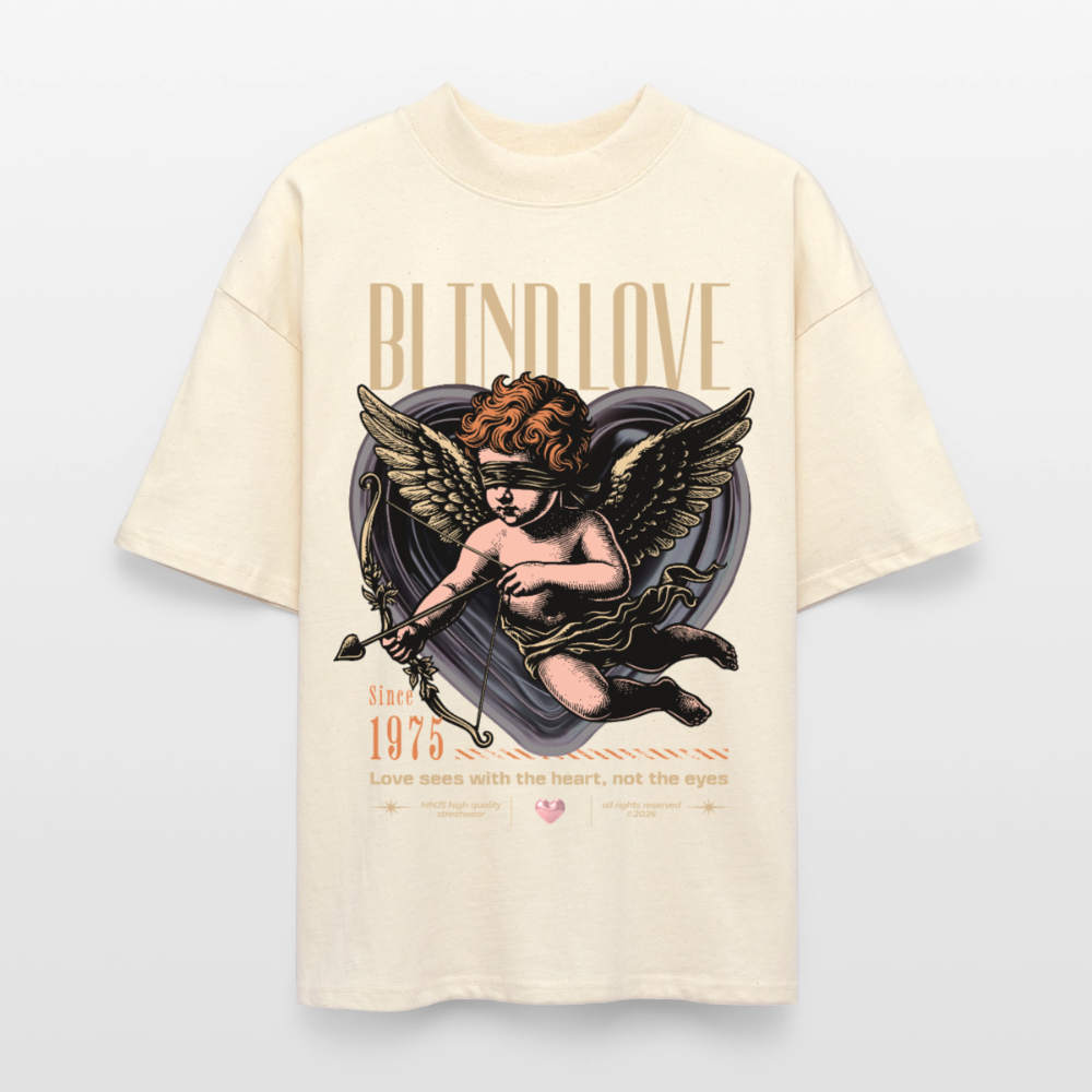 Blind Love Design – Oversized Unisex Bio T-Shirt - Natur