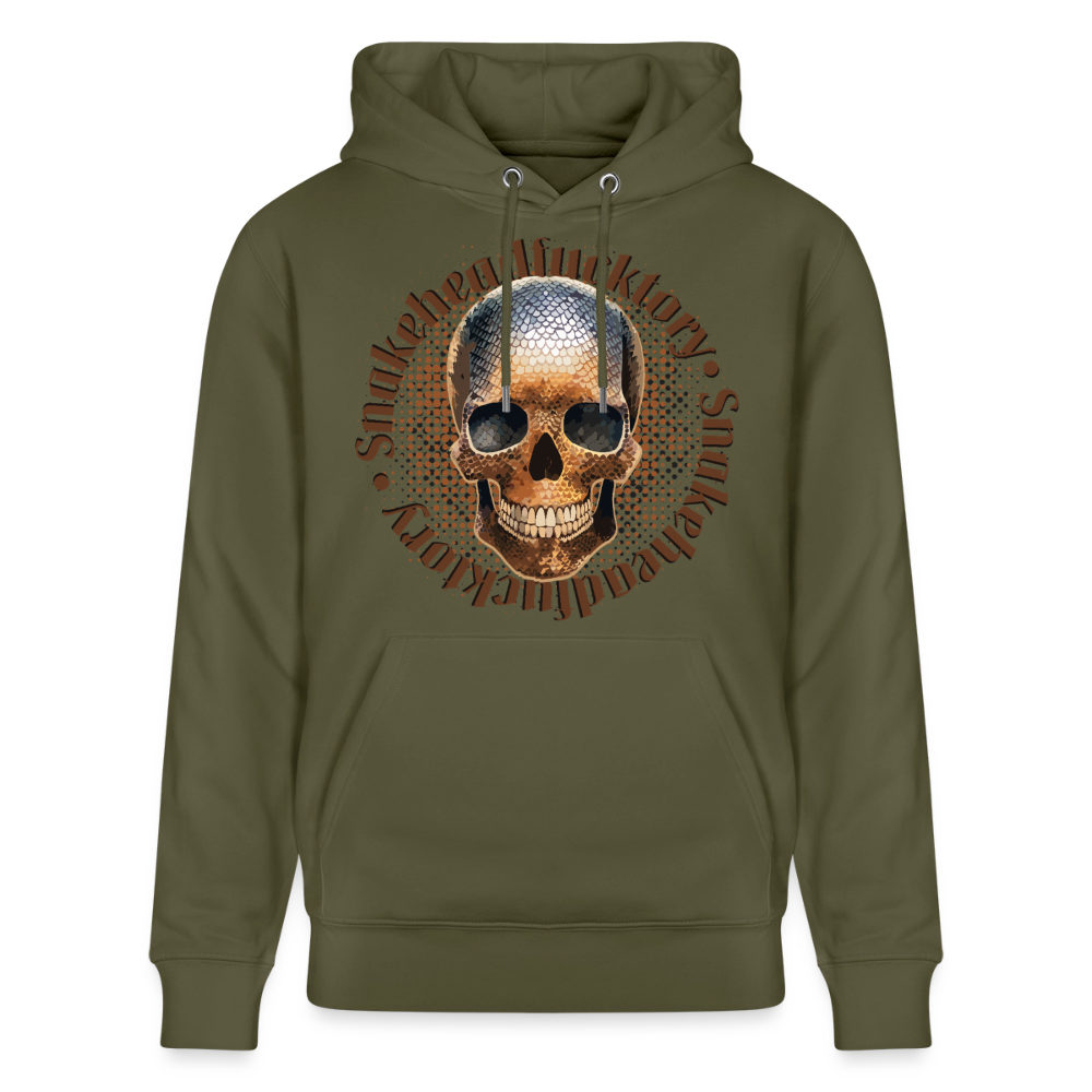 Snake Skull Design – Unisex Bio-Hoodie - Khaki Grün