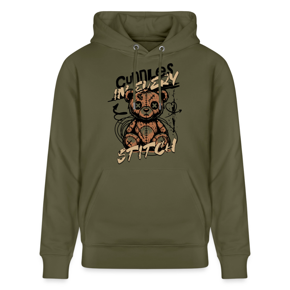Bear Design – Unisex Bio-Hoodie - Khaki Grün