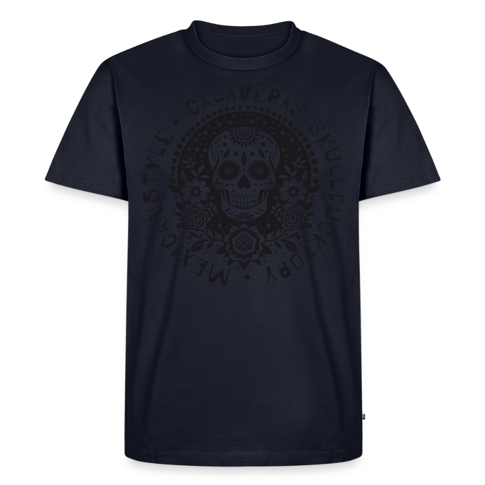Sugar Skull Black Design - Männer Premium T-Shirt - Navy