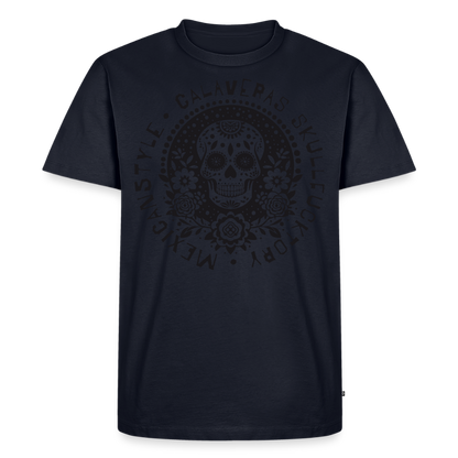 Sugar Skull Black Design - Männer Premium T-Shirt - Navy