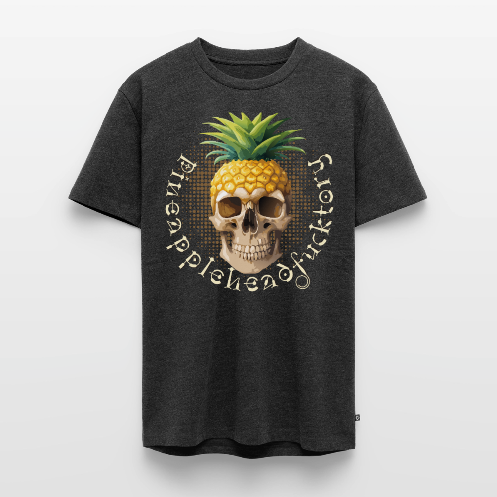 Pineapple Skull Design - Männer Premium T-Shirt - Anthrazit meliert