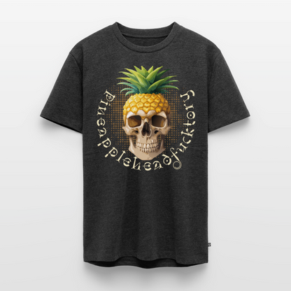 Pineapple Skull Design - Männer Premium T-Shirt - Anthrazit meliert