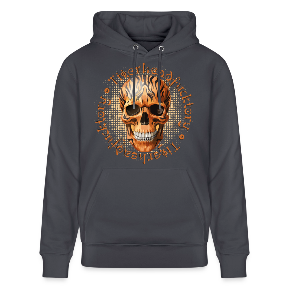 Tiger skull Design – Unisex Bio-Hoodie - Indigoblau