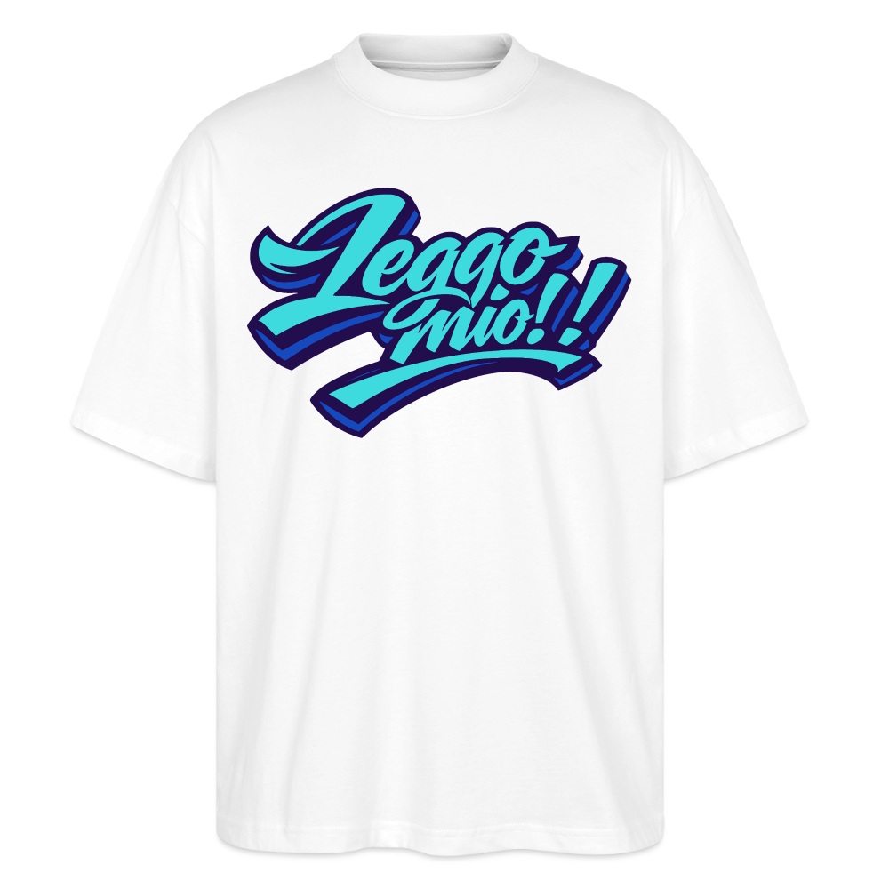 Leggomio Design – Oversized Unisex Bio T-Shirt - Weiß