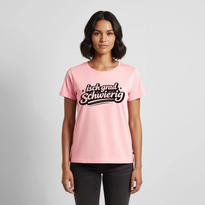 isch grad schwierig Design – Frauen Premium T-Shirt - Rosa