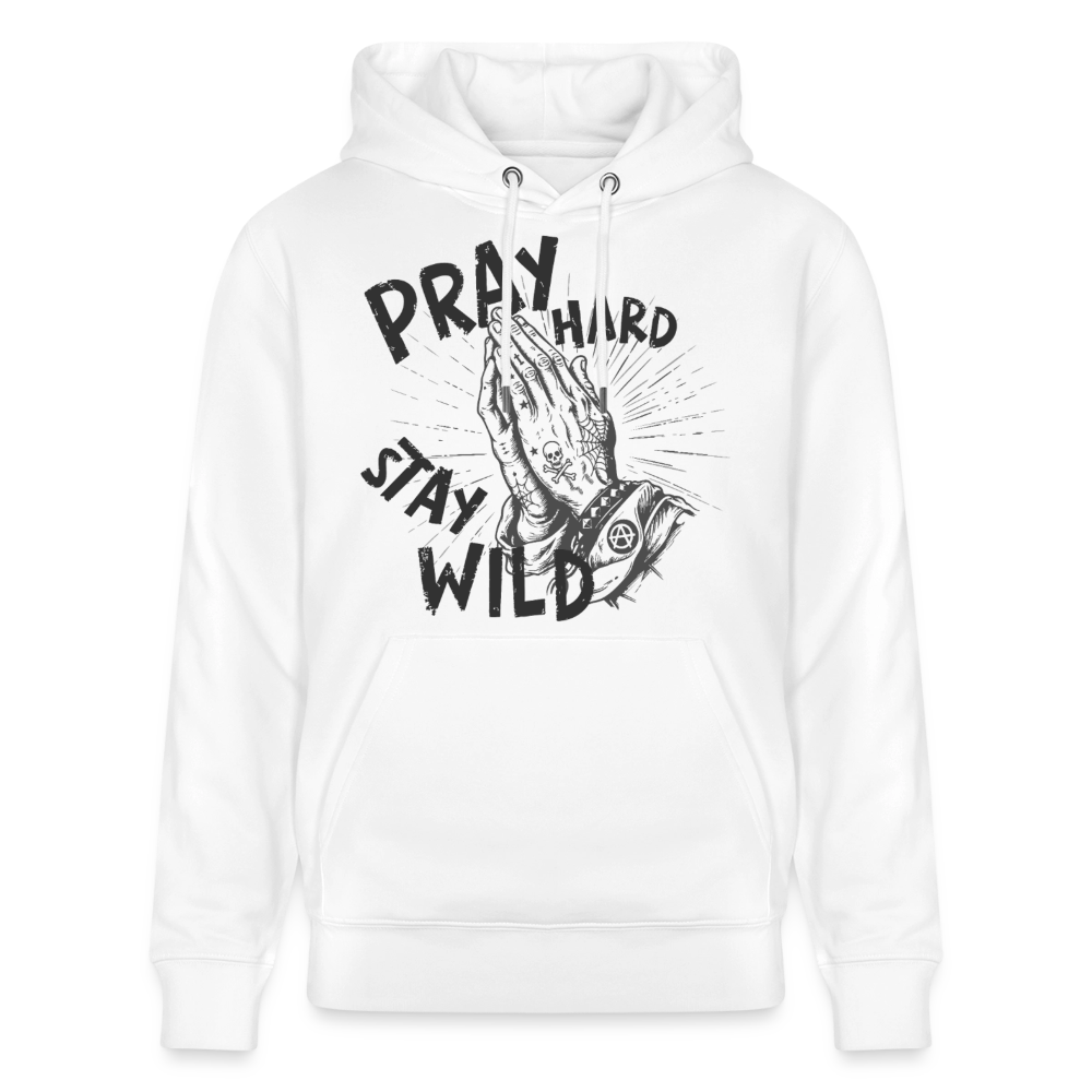 Betende Hände Design – Unisex Bio-Hoodie - Weiß