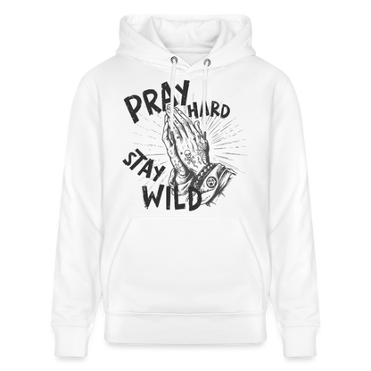 Betende Hände Design – Unisex Bio-Hoodie - Weiß