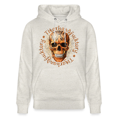 Tiger skull Design – Unisex Bio-Hoodie - Beige meliert