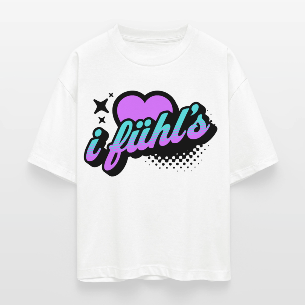 i fühl‘s Design – Frauen Boxy Bio-T-Shirt - Weiß