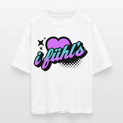 i fühl‘s Design – Frauen Boxy Bio-T-Shirt - Weiß