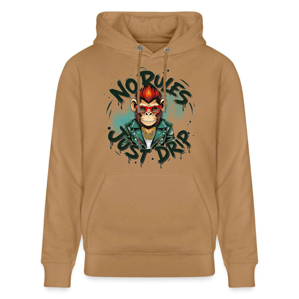 Monkey No Rules Design – Unisex Bio-Hoodie - Karamell 