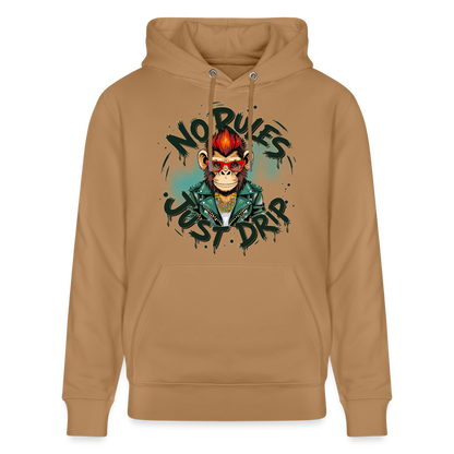 Monkey No Rules Design – Unisex Bio-Hoodie - Karamell 
