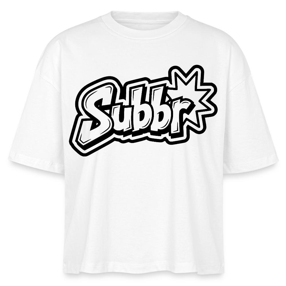Subbr Design – Frauen Boxy Bio-T-Shirt - Weiß