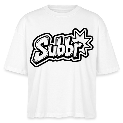 Subbr Design – Frauen Boxy Bio-T-Shirt - Weiß