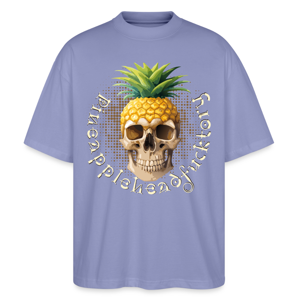 Pineapple Skull Design - Oversized Unisex Bio T-Shirt - Violett