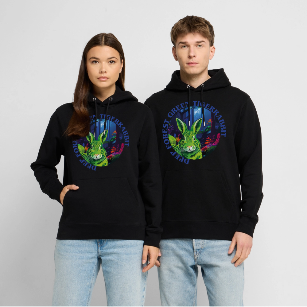 Tiger Rabbit Design – Unisex Bio-Hoodie - Schwarz