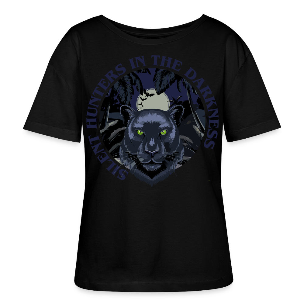 Silent Hunter Design – Rundhals Frauen Bio-T-Shirt - Schwarz